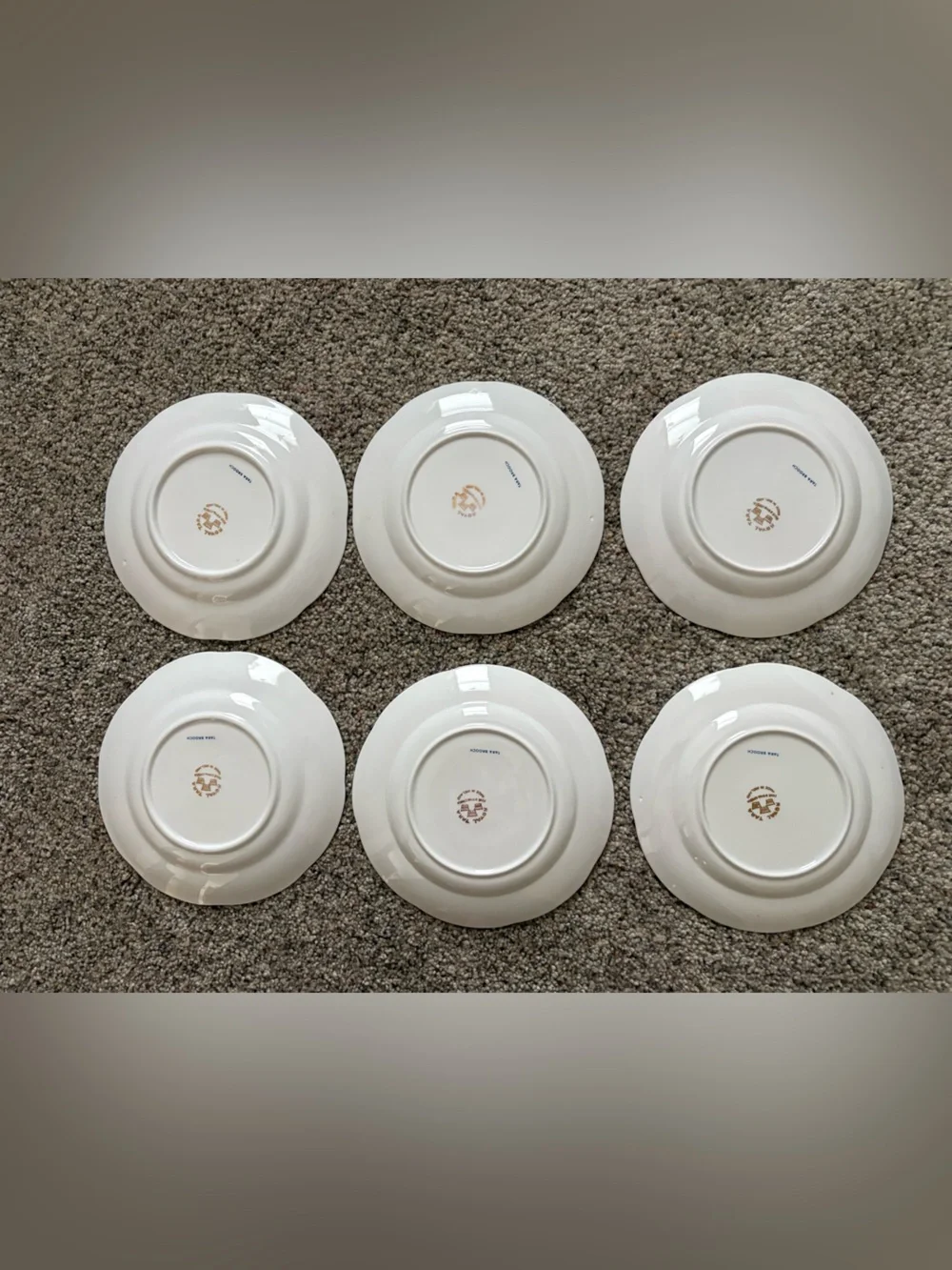 VTG Royal Tara English Bone China Set Of 6 Bread Butter Plates Tara Brooch 6.25”